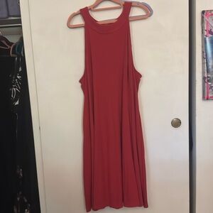 Beautiful high neck form fitting red dress. NWT.